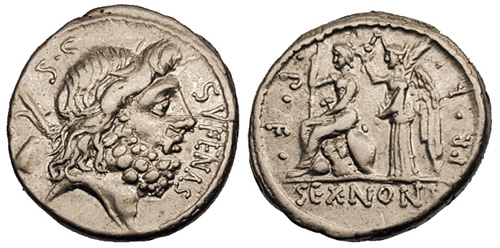 nonia roman coin denarius